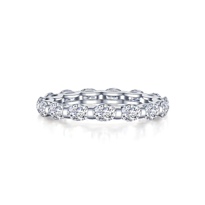 Fox motif engagement rings-Lafonn Simulated Diamond Oval Eternity Band R0492CLP