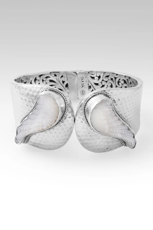 Bead charm bangles-Seraphiel Tip-to-Tip Bracelet™ in White Mother of Pearl