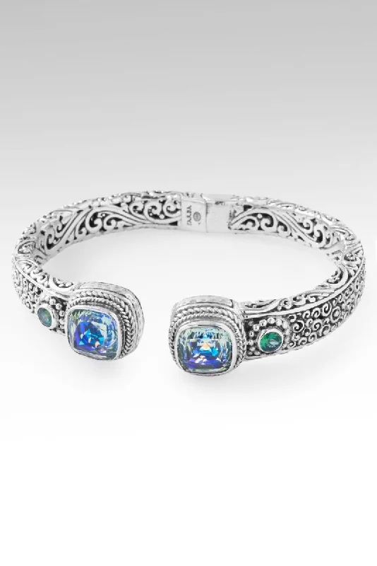 Topaz bead bangles-Legacy of Faithfulness Tip-to-Tip Bracelet™ in Green Reflections™ Mystic Quartz