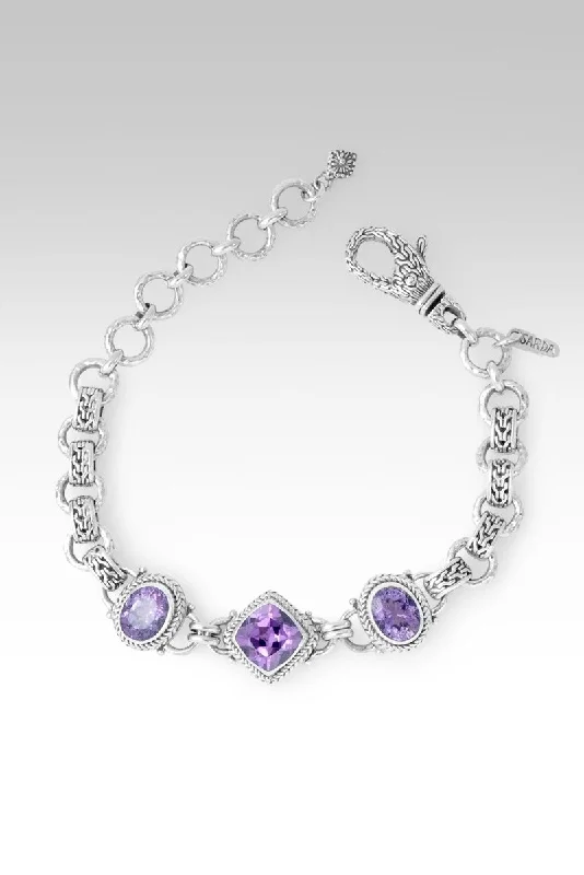 Light clay bangles-Sweet Victory Bracelet™ in Plum Lab Created Sapphire