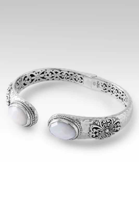 Lily motif bangles-Sweet to the Soul Tip-to-Tip Bracelet™ in White Mother of Pearl