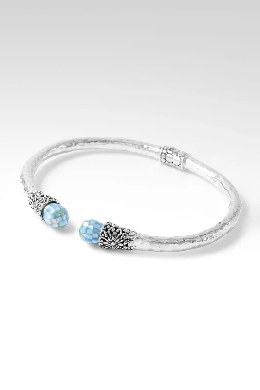 Surf bead bangles-There is Always Light Tip-to-Tip Bracelet™ in Aqua Green Mother of Pearl Mosaic