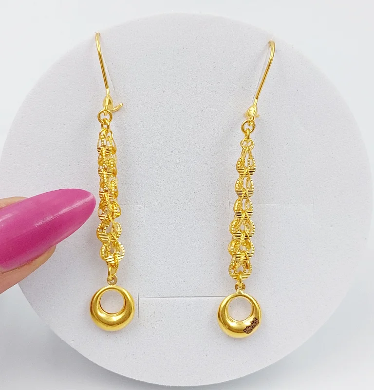 Silk cord earrings-Fancy Earrings