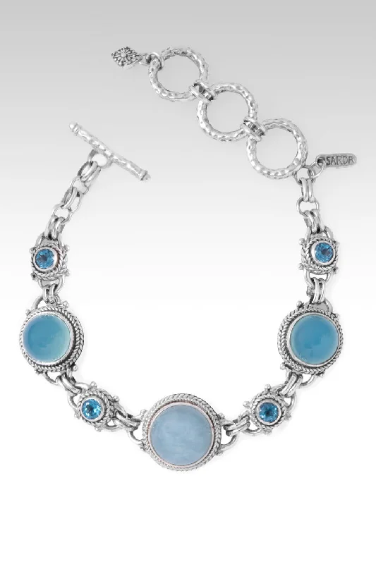 Baroque pearl bangles-Nurturing Soul Bracelet™ in Aquamarine