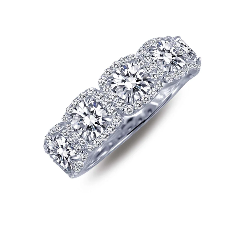 Mystic eye engagement rings-Lafonn Simulated Diamond Halo Eternity Anniversary Ring R0145CLP