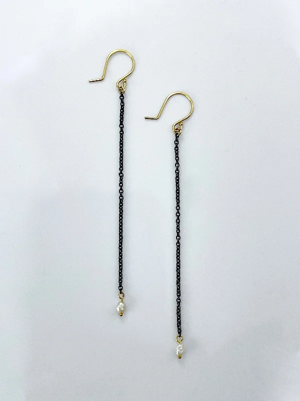 Solid ring earrings-Sarah McGuire Minnow Drop Earrings