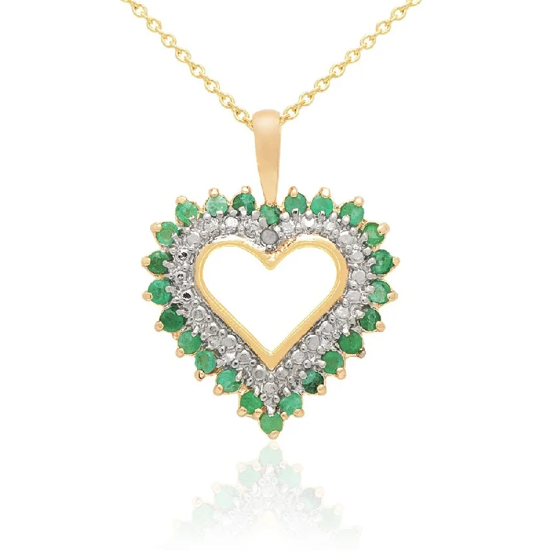 Tarnished silver necklaces-Dolce Giavonna 18k Gold Overlay Gemstone and Diamond Accent Heart Necklace with Red Bow Gift Box