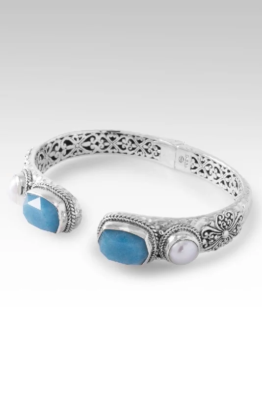 Layered chain bangles-Purpose & Intent Tip-to-Tip Bracelet™ in Blue Quartz