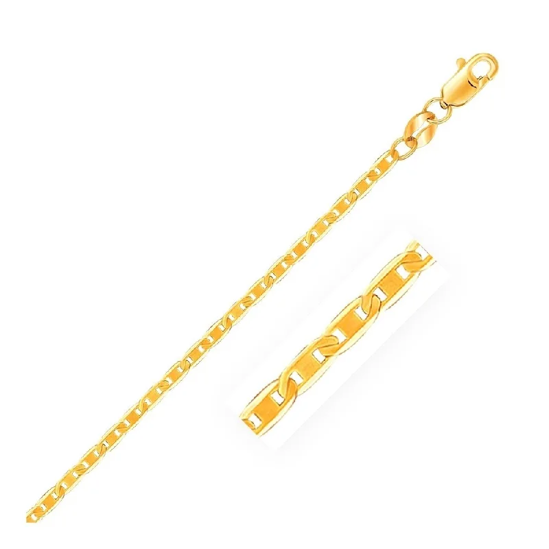 High link bangles-10k Yellow Gold Mariner Link Bracelet 1.7mm