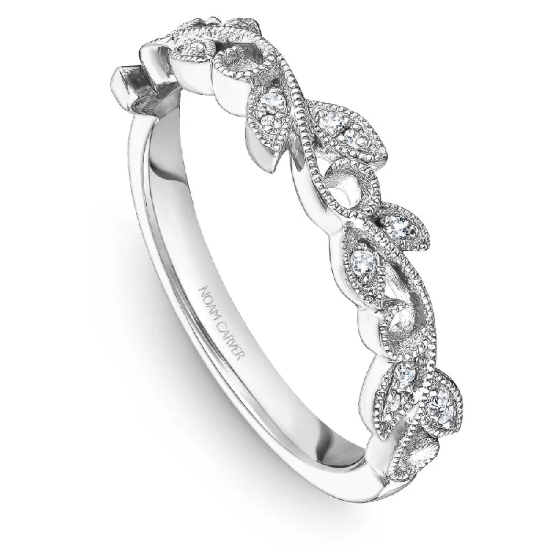 Fox motif engagement rings-Noam Carver Stackable Collection 0.07cttw. Diamond Fashion Ring STA38-1