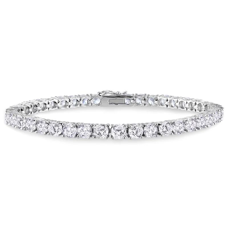 Pure crystal bangles-Miadora Sterling Silver Cubic Zirconia Tennis Bracelet