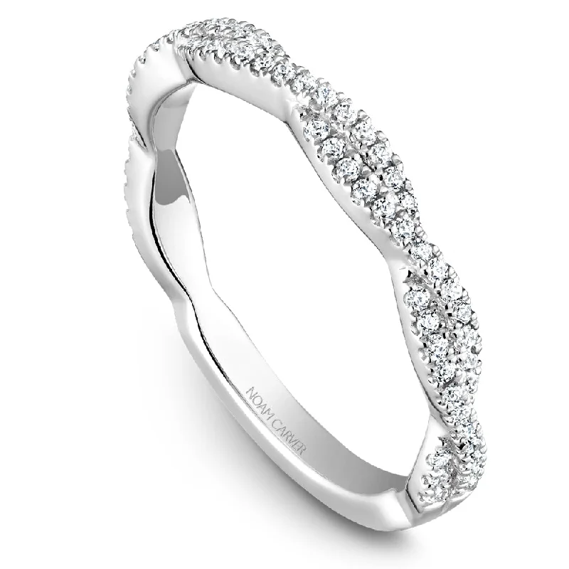 Wide geometric engagement rings-Noam Carver Stackable Collection 0.20cttw. Diamond Fashion Ring STB20-1