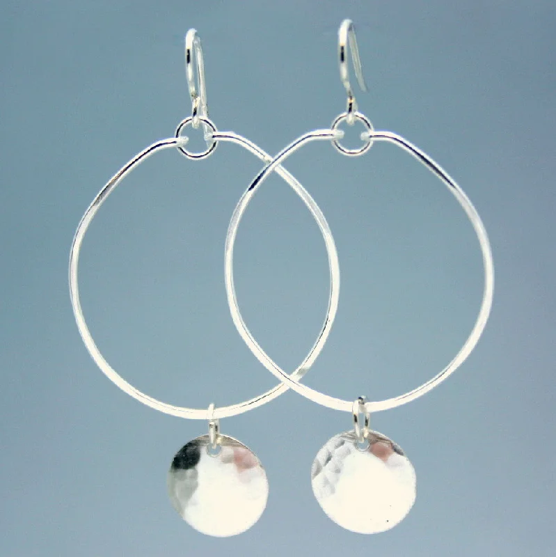 Petal hoop earrings-Natalie - Sterling Silver