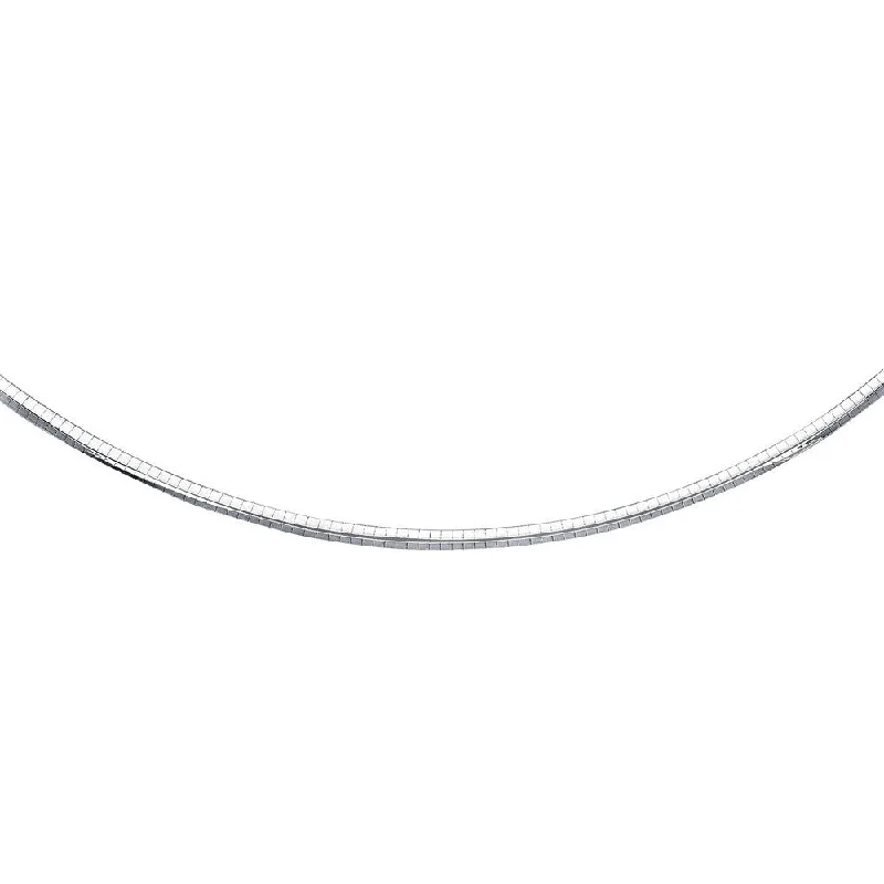 Playful bead necklaces-Sterling Silver Classic Omega Chain Necklace (4.0mm)