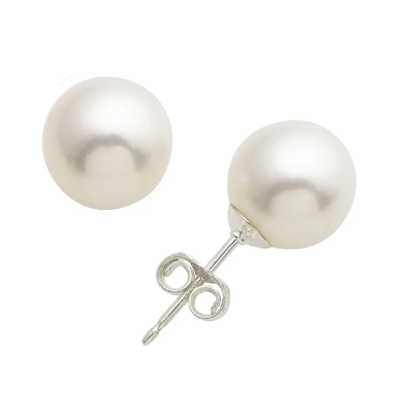 Smooth drop earrings-Freshwater Pearl Earrings