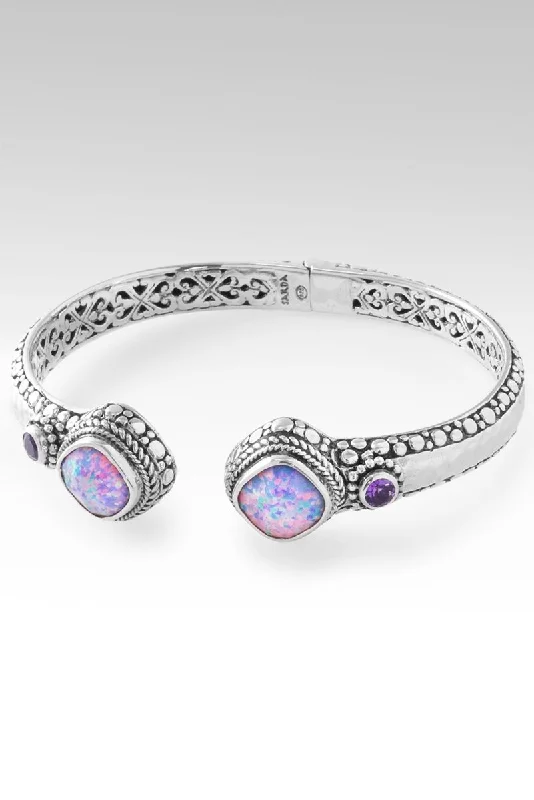 Wide cuff bangles-🎁 Lasting Change Tip-to-Tip Bracelet™ in Multi Lavender Simulated Opal (100% off)