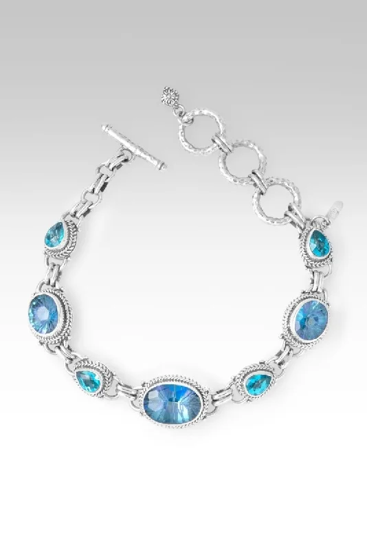 Vibrant enamel bangles-Harmonious Melody Bracelet™ in Blueicious™ Mystic Quartz