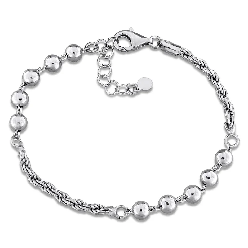 Radiant star bangles-Miadora Bracelet Sterling Silver-7.5 in