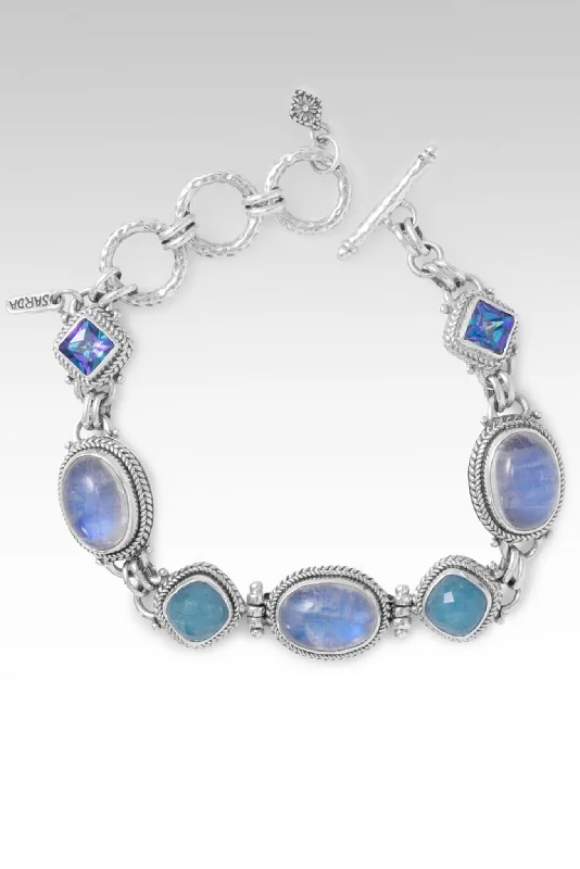 Shiny word bangles-Serve with Humility Bracelet™ in Rainbow Moonstone