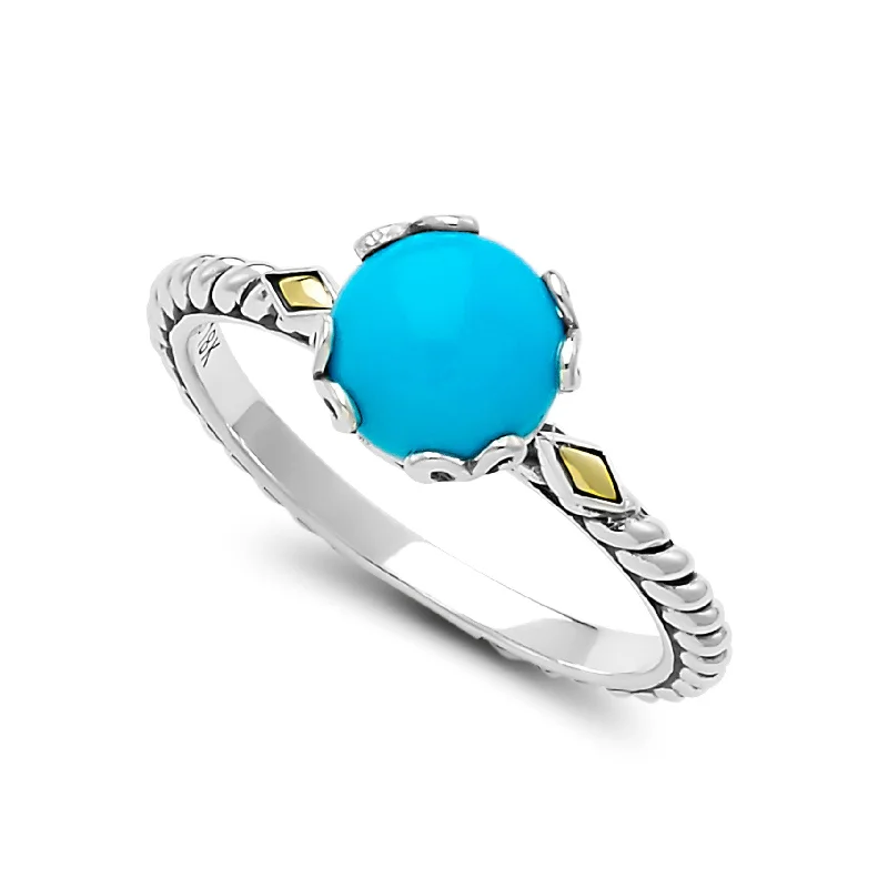 Open frame engagement rings-Samuel B. Sleeping Beauty Turquoise Glow Ring