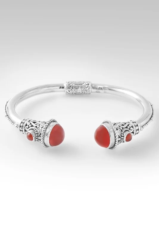 Tiny wing bangles-Noble Promise Tip-to-Tip Bracelet™ in Carnelian