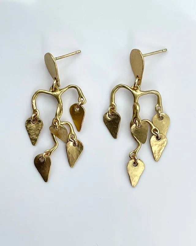 Cedar wood earrings-Julie Cohn Petite Willow Chandelier Earrings