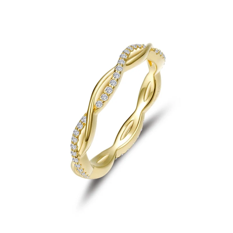 Surf theme engagement rings-Lafonn Simulated Diamond 0.52ct Eternity Twist Ring R0211CLG