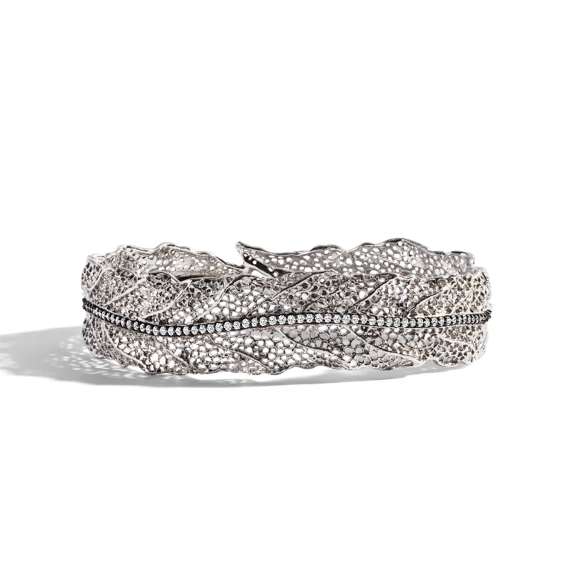 Fine bead bangles-Gooseberry Bangle Bracelet with Diamonds