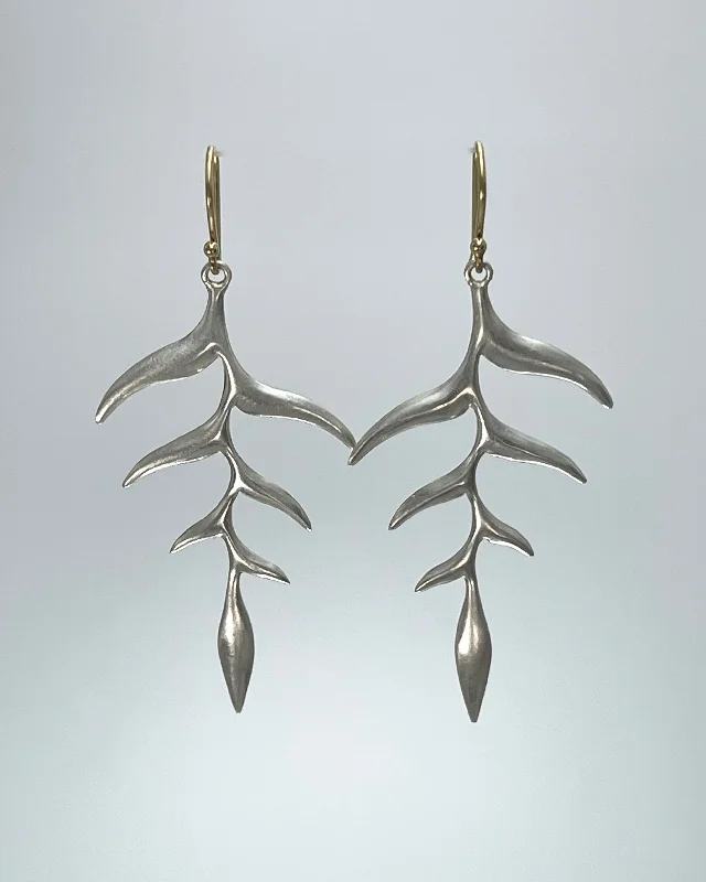 Tiny star earrings-Annette Ferdinandsen Silver Bird of Paradise Earrings