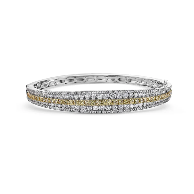 Polished bead bangles-Krypell Collection Diamond Saddle Bracelet