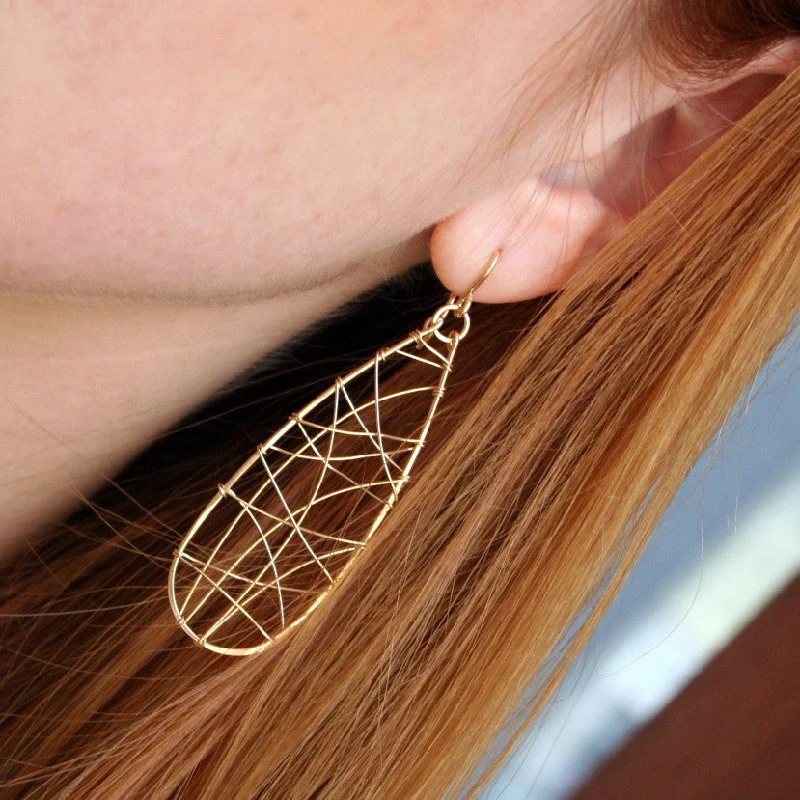 Cedar wood earrings-Get Wired Collection