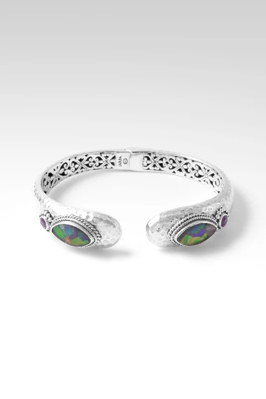 Pink gold bangles-Virtuous Tip-to-Tip Bracelet™ In Ammolite Triplet