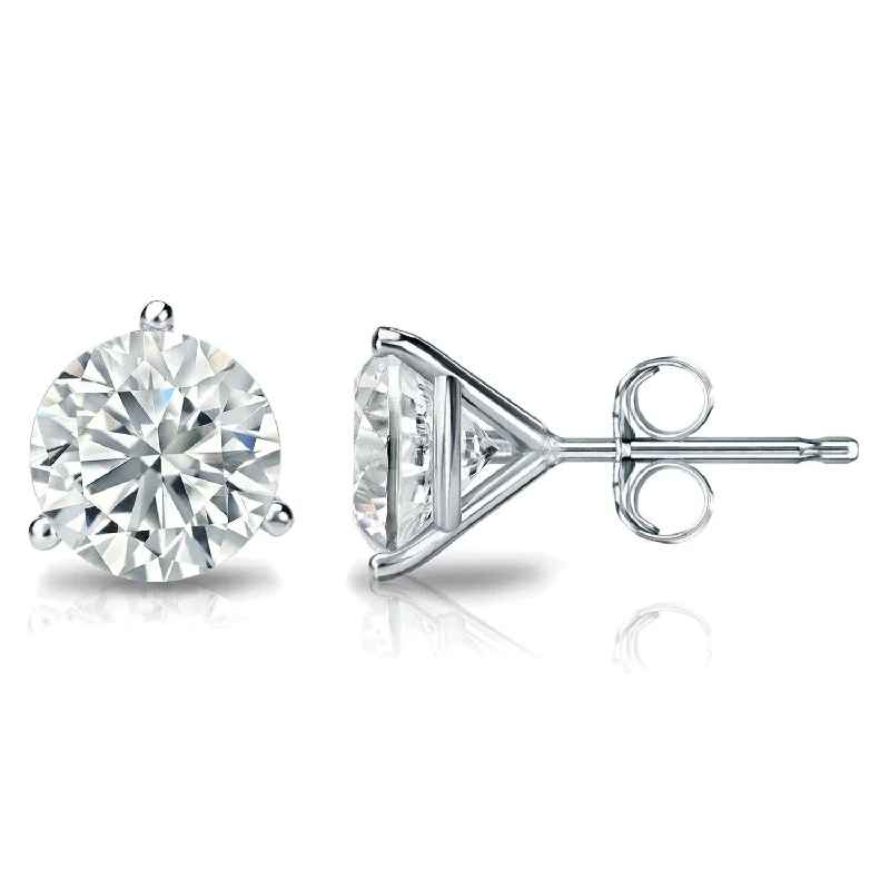 Tiered drop earrings-Diamond Studs