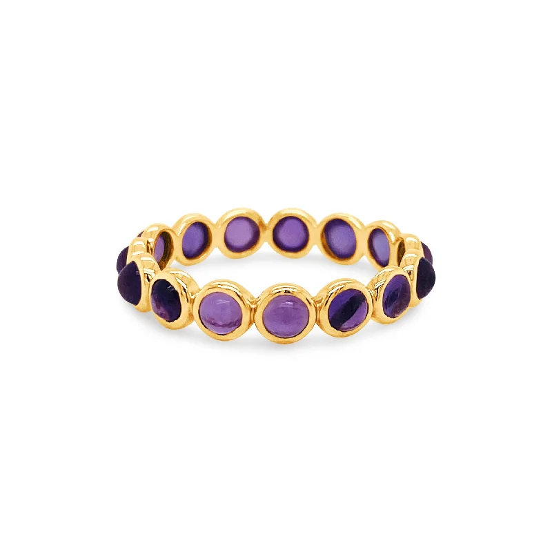 Gemstone Round Ring In 18K Yellow Gold