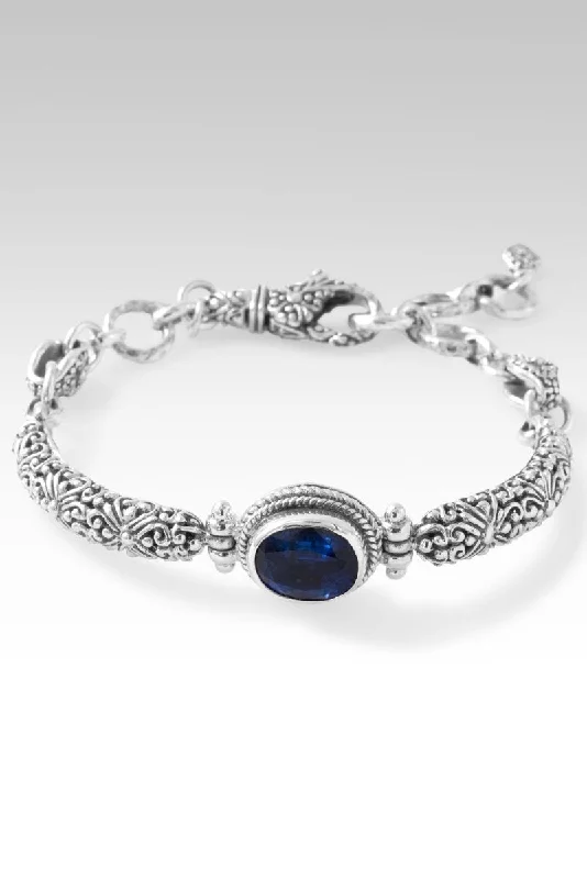 Petal carved bangles-Wondrous Grace Bracelet™ in Blue Kyanite