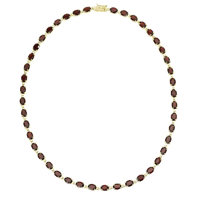 Layered link necklaces-Dolce Giavonna Gold Over Sterling Silver Gemstone Necklace