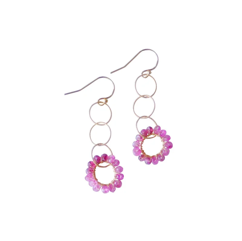 Reef knot earrings-Rosanna Earrings - Pink Tourmaline