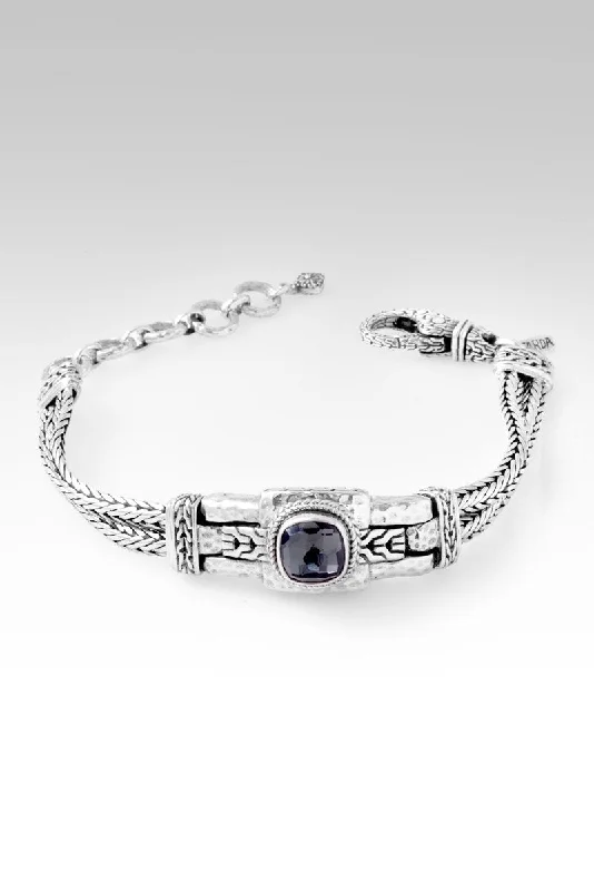 Shiny modern bangles-Soul's Journey Bracelet™ in Odyssey Black Knight™ Mystic Quartz