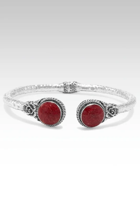 Bead rim bangles-Radiant Roses Tip-to-Tip Bracelet™  in Red Sponge Coral