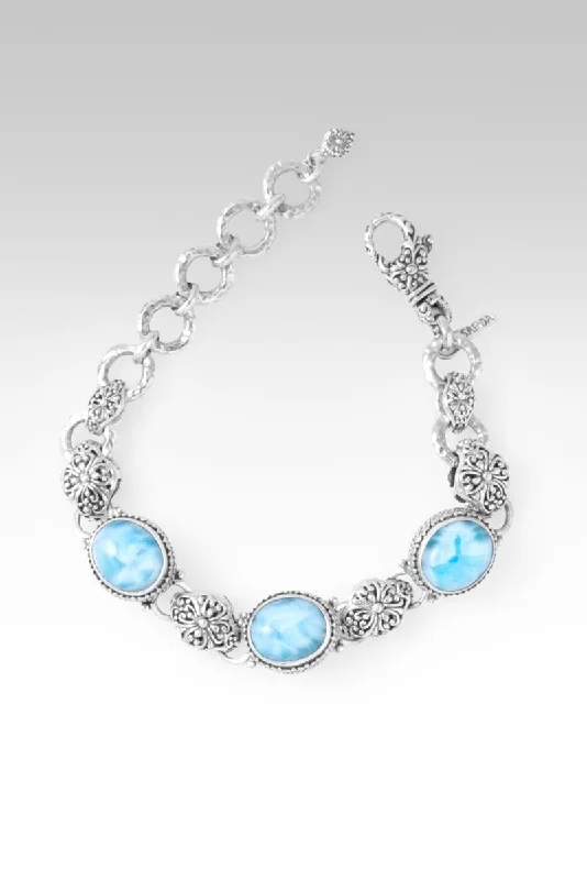 Silk tassel bangles-Heavenly Joy Bracelet™in Larimar