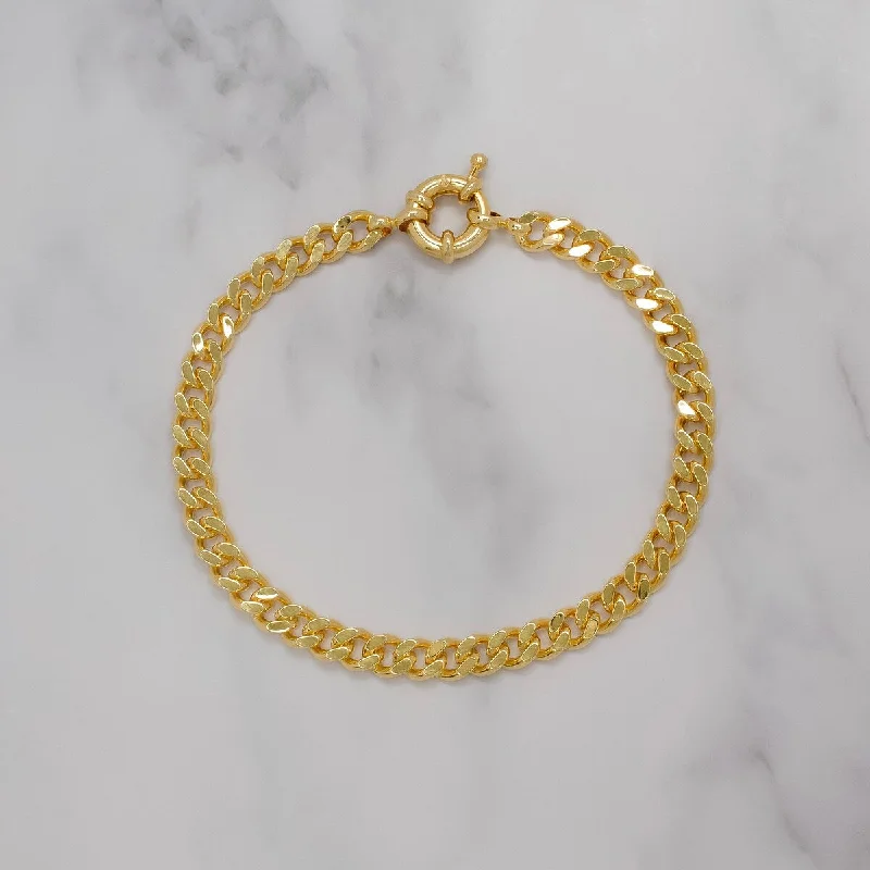 Cotton cord bangles-Victoria Townsend Yellow Gold Curb Link Bracelet