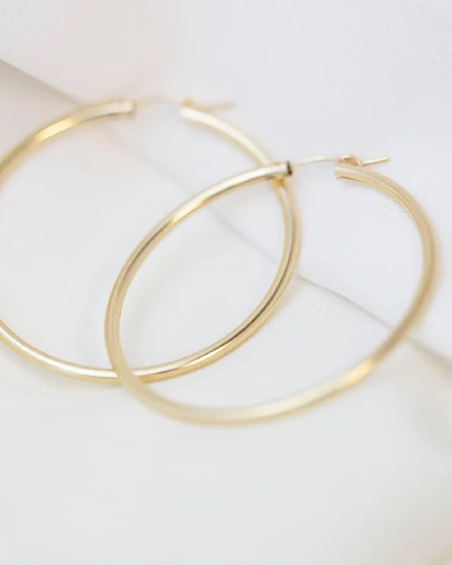 Silk fringe earrings-Tube Hoop Earrings