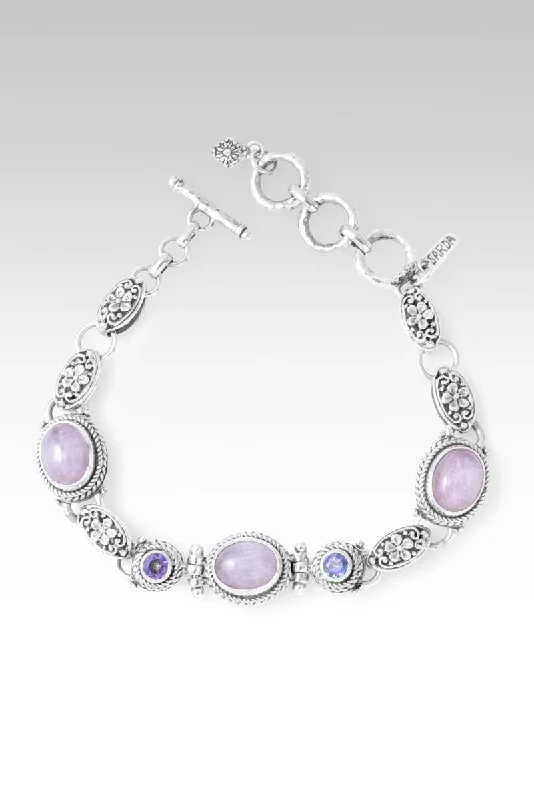 Oval gem bangles-Live Simply Bloom Wildly Bracelet™ in Kunzite