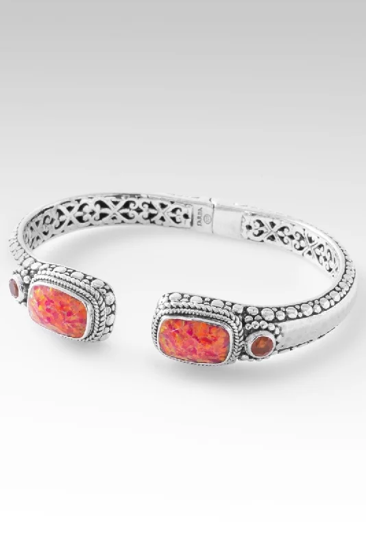 Wide geometric bangles-🎁 Radiant Glory Tip-to-Tip Bracelet™ in Alizarin Crimson Simulated Opal (100% off)