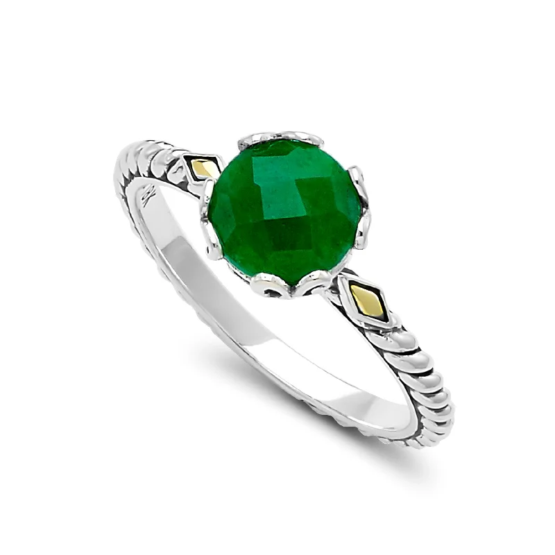 Oval cut engagement rings-Samuel B. Emerald Birthstone Glow Ring - May