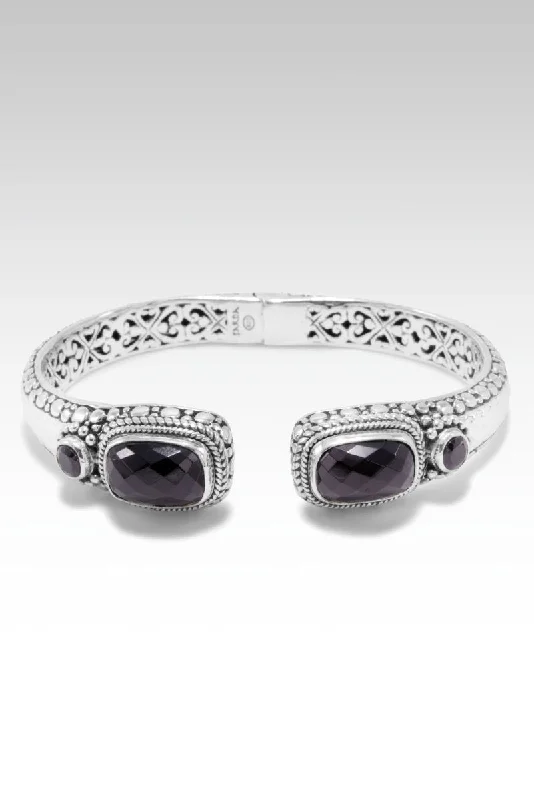 Flat knot bangles-Radiant Glory Tip-to-Tip Bracelet™ in Black Spinel