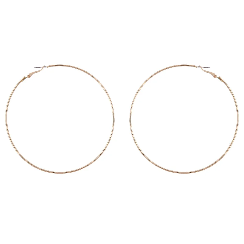 Fox wing earrings-Gold Super Hoop Earrings