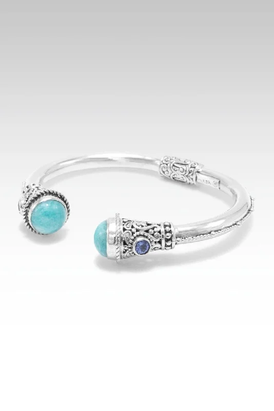 Fine bead bangles-Noble Promise Tip-to-Tip Bracelet™ in Amazonite