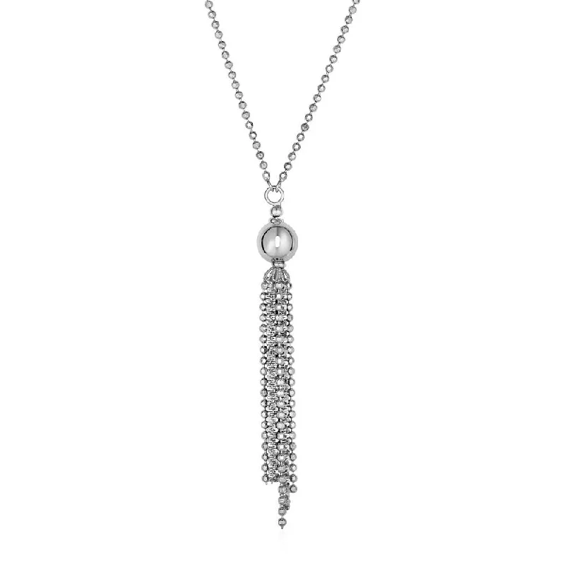 Smooth pendant necklaces-Necklace with Polished and Textured Multi Chain Pendant in Sterling Silver