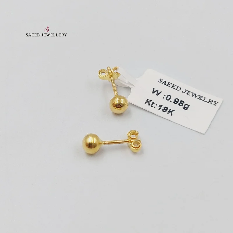 Wide hoop earrings-Children's Screw Earrings